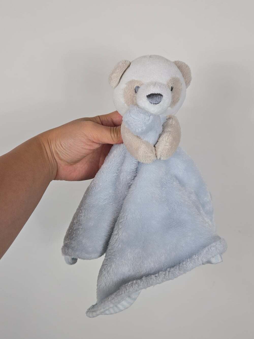 Carters Baby Panda Bear Lovey Security Blanket Blue Plush Teddy Comforter Lovely